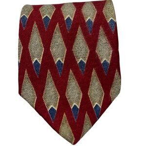 Monsieur Givenchy Men's Necktie  Diamond Geometric Pattern 100% Silk